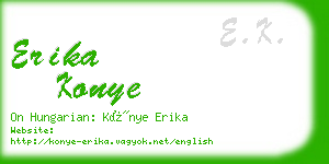 erika konye business card